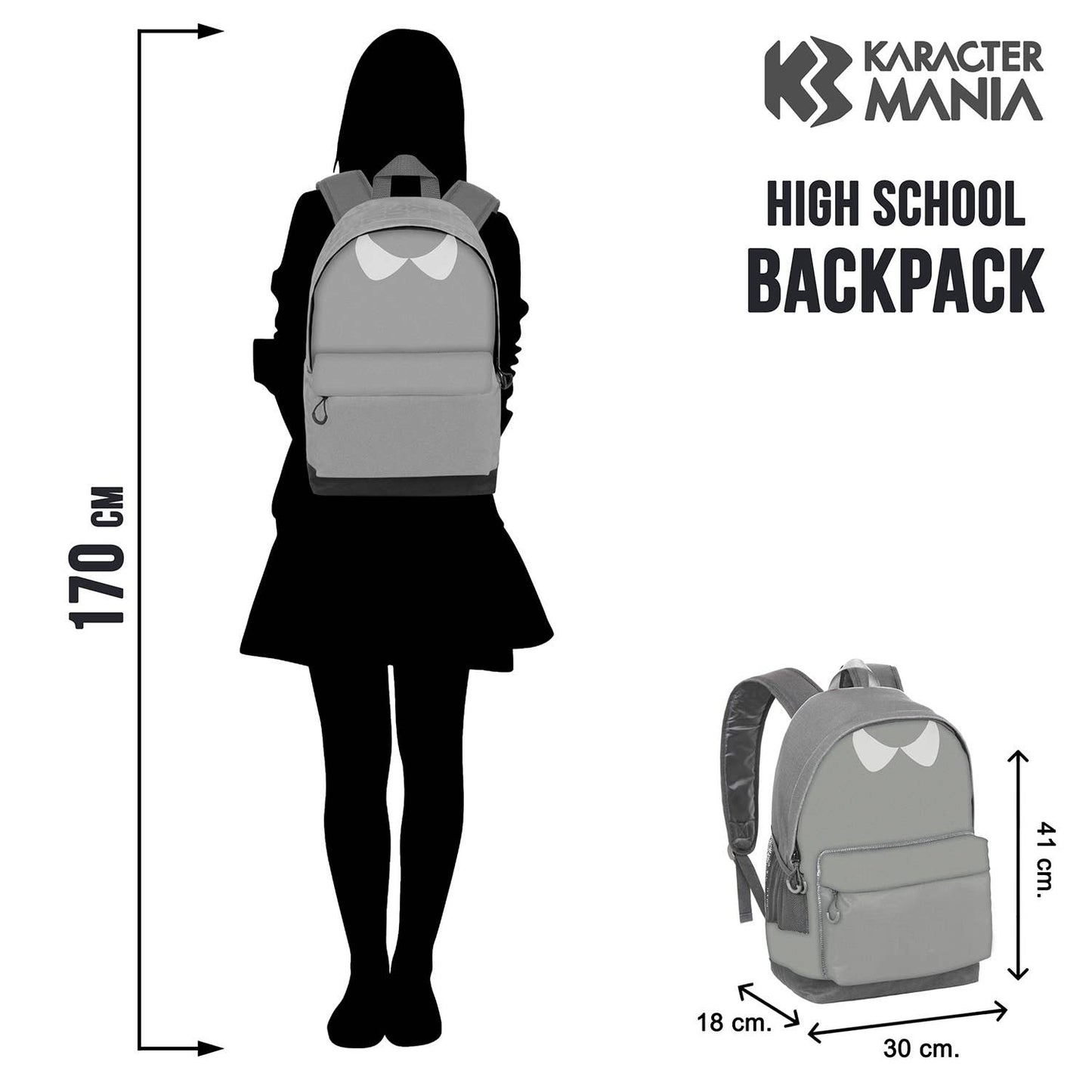 Mittwochsschulrucksack HS FAN 2.0, Schwarz