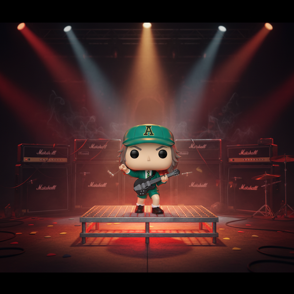 Pop! Angus Young în ținută verde