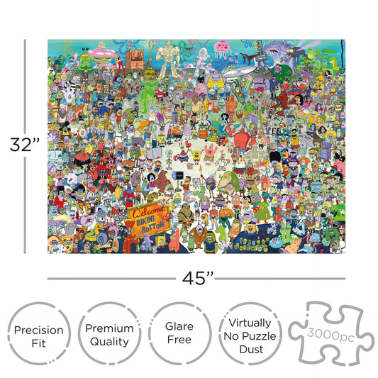 SpongeBob v kalhotách - Bikini Bottom 3000p Puzzle