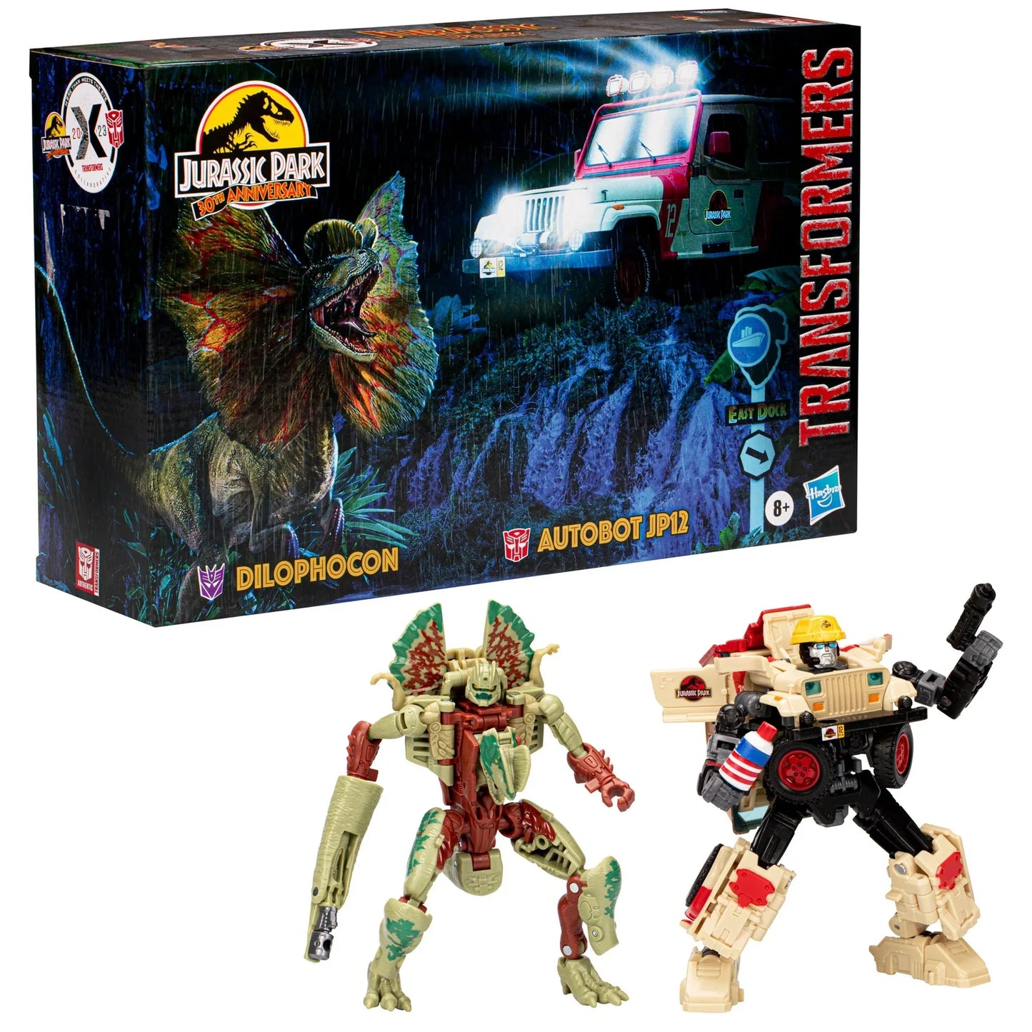 Transformers Collaborative Jurassic Park x Transformers Dilophocon et Autobot JP12