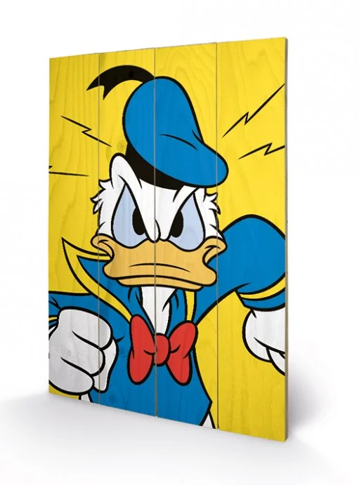 Woodblock Print - Donald Duck Mad