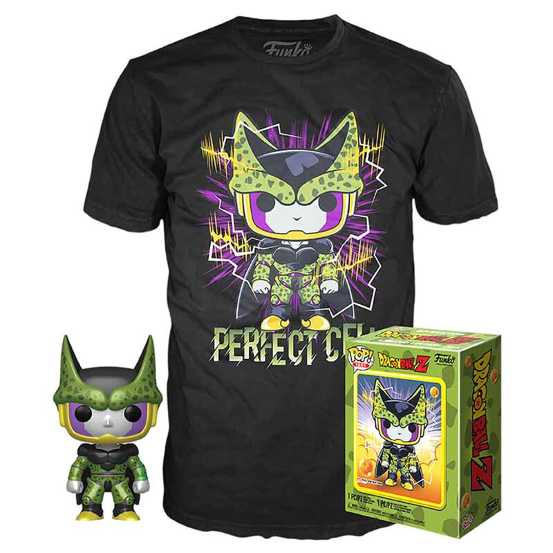 dragon ball z booble head pop n 13 perfect cell t shirt m