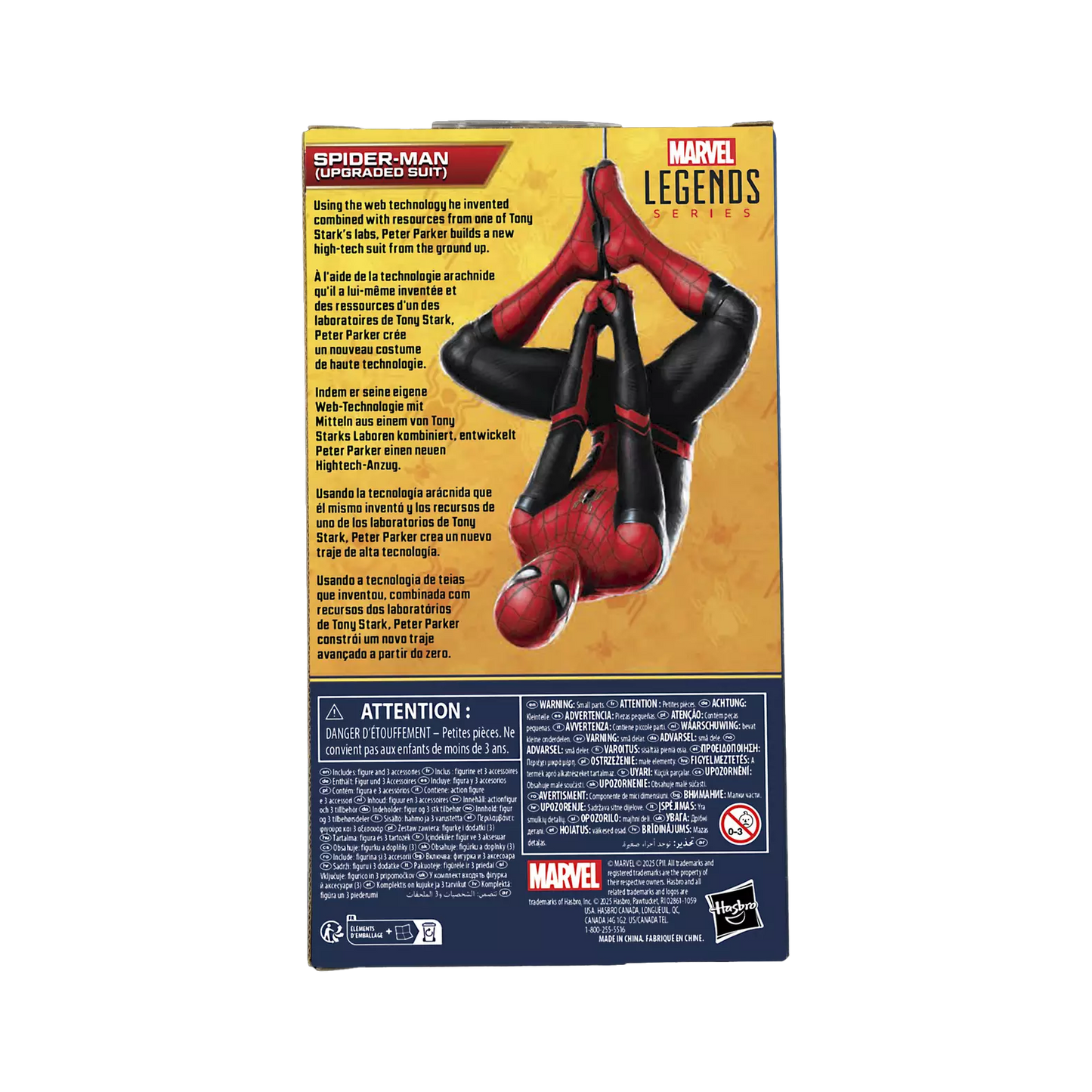 marvel legends series spider man upgraded suit hasbro