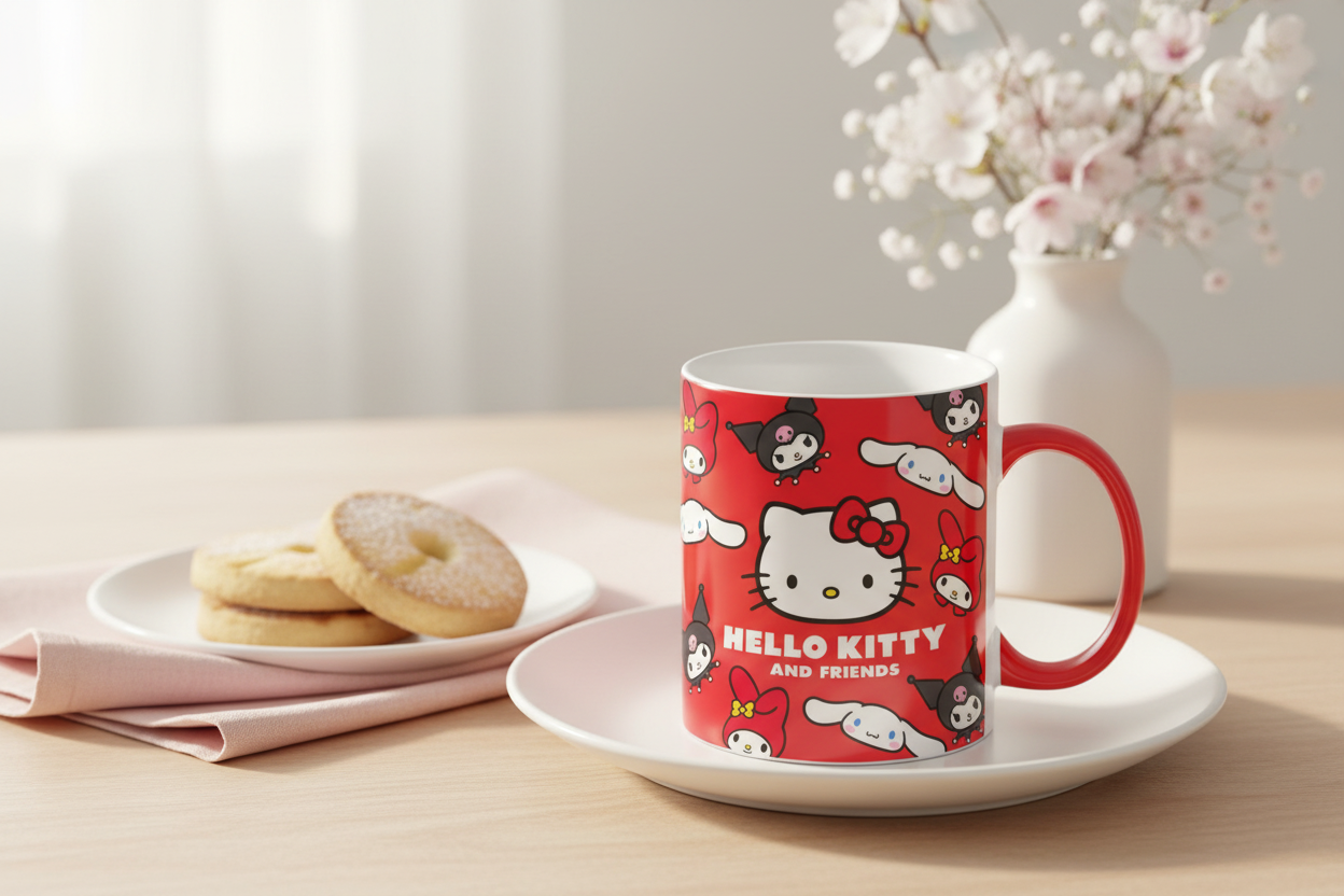 Sanrio-Tasse – Hello Kitty-Gesichter