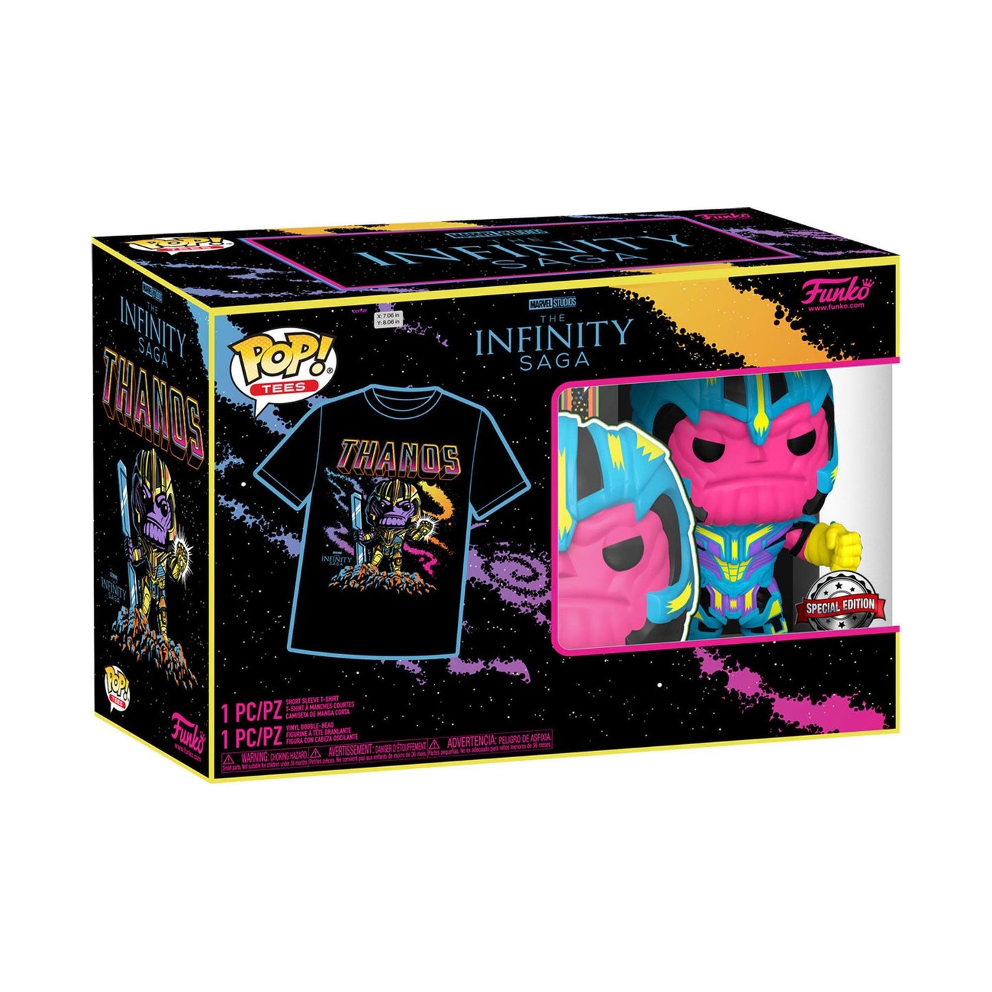 pop tee thanos blacklight