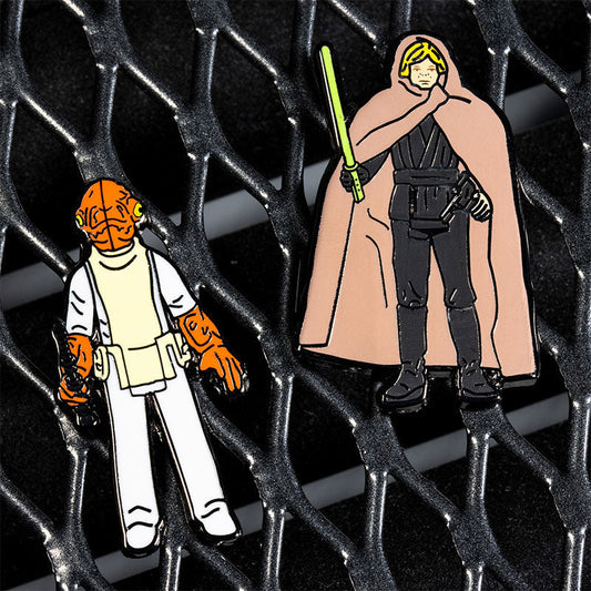 Star Wars Pin Set 1.26 – Admiral Ackbar and Luke Skywalker (Jedi Knight Outfit)