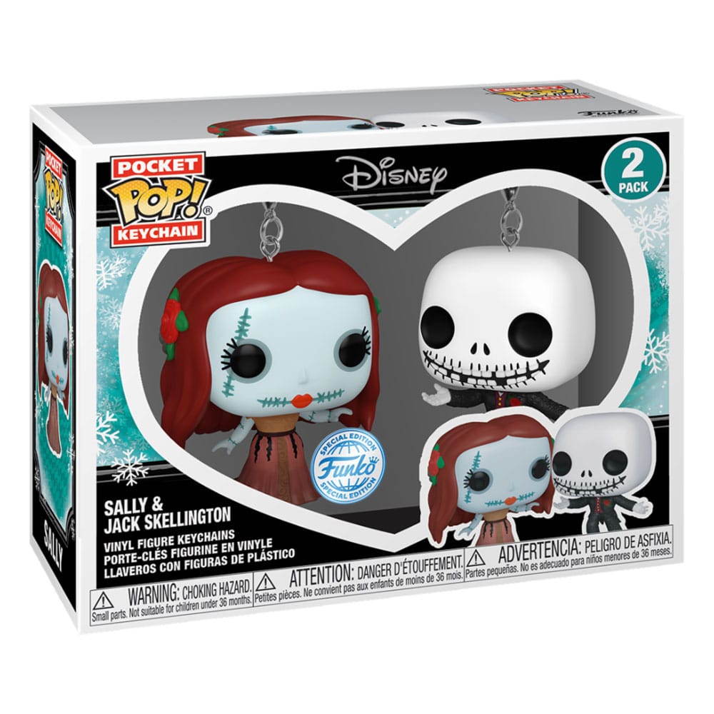Pop! Nøglering Sally og Jack Skellington 2-pak