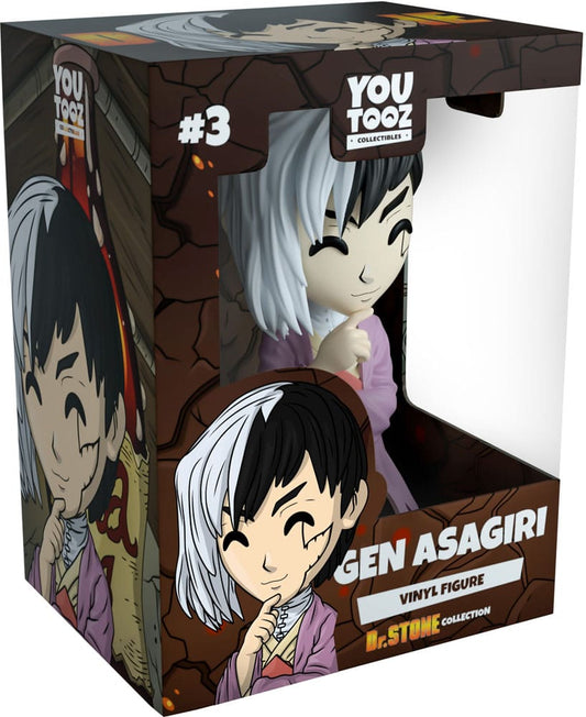 dr stone vinyl figurine gen asagiri youtooz