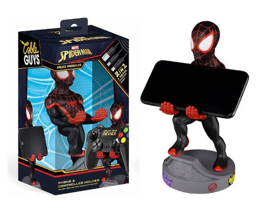 SPIDER-MAN MILES MORALES Figurine 20cm Support Manette & Portable Spider-Man Cable Guy Miles Morales Exquisite Gaming