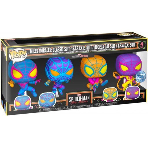 Pop! Miles Morales 4-Pack (Black Light) (SE)