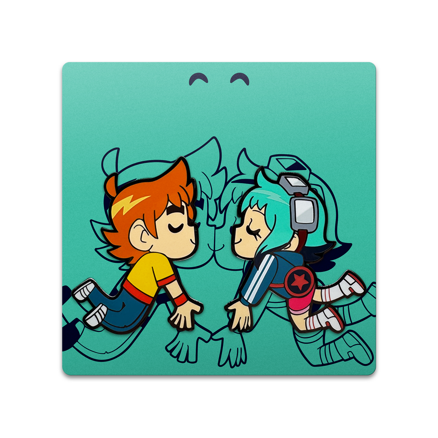 Scott und Ramona Küssen Anstecker