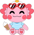 Summer Egg-xolotl Plush (9in)