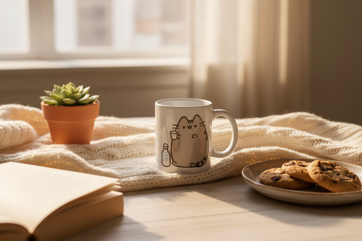 Pusheen-Tasse – Lecker!