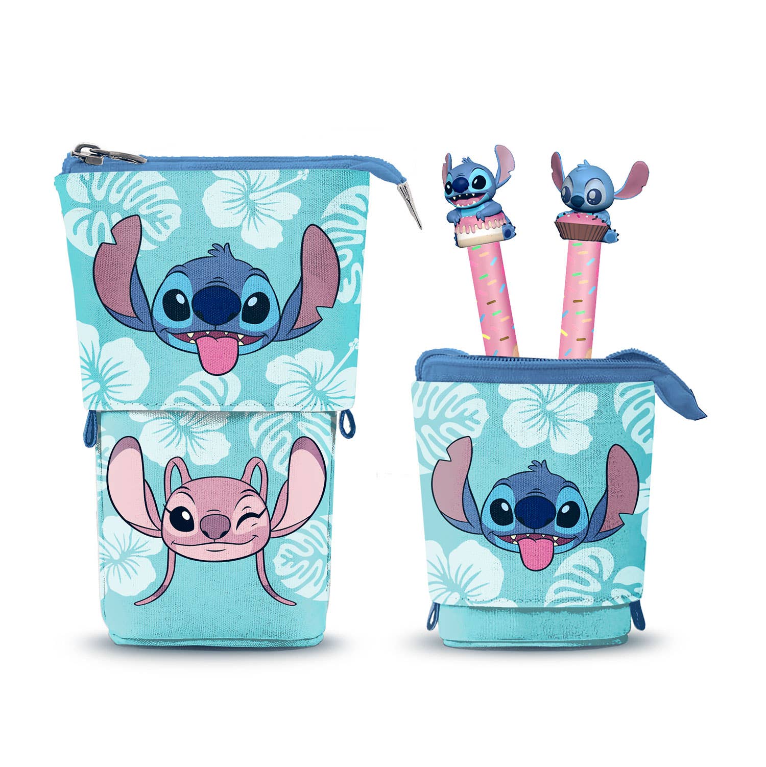 Disney Lilo et Stitch-Trousse Cute + 2 Stylos Gel Effaçables