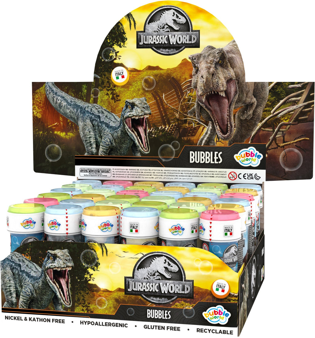 Coffret bulles de savon Jurassic World – Présentoir 36 flacons 60 ml