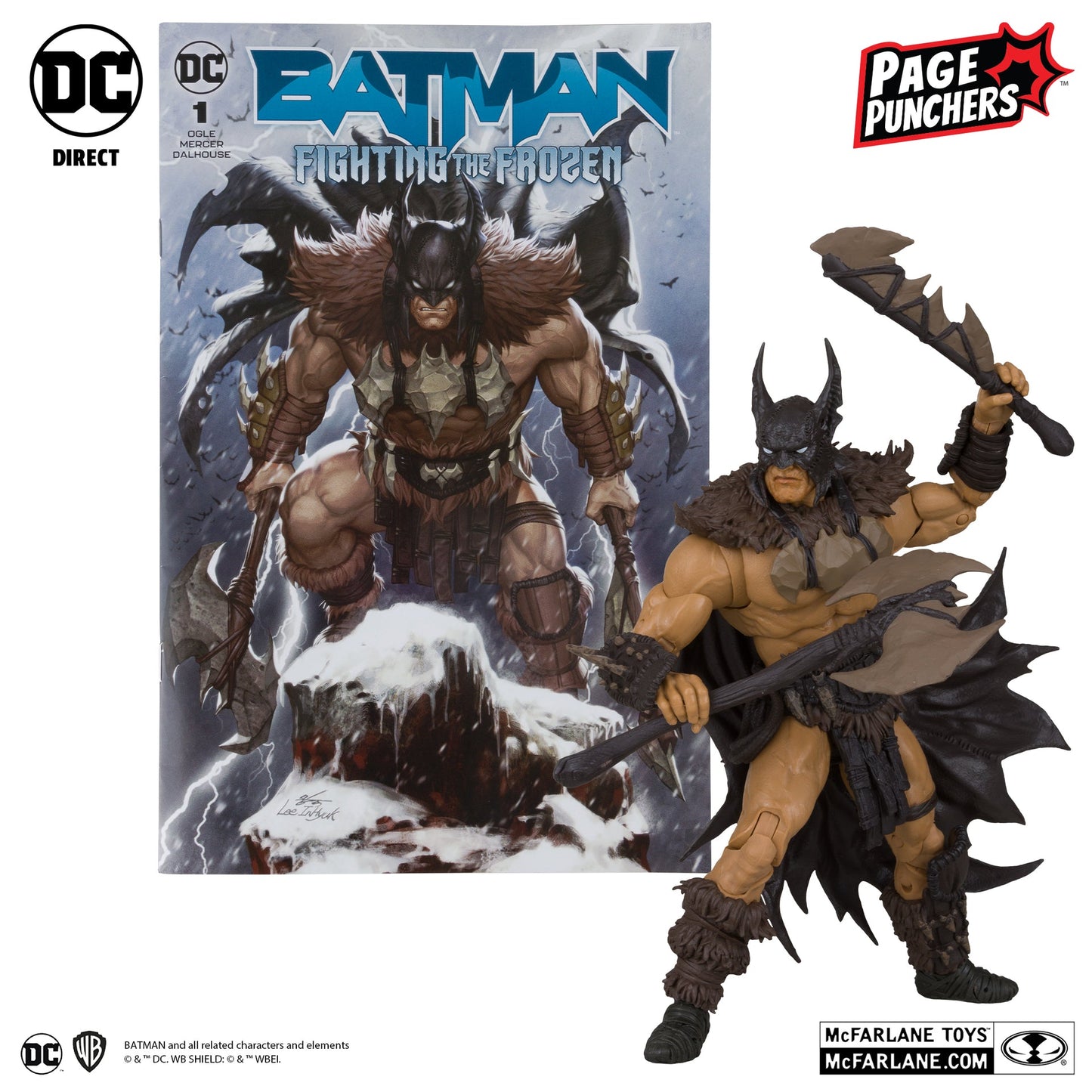 Batman Figure with Comic Batman: Fighting The Frozen (Page Punchers)