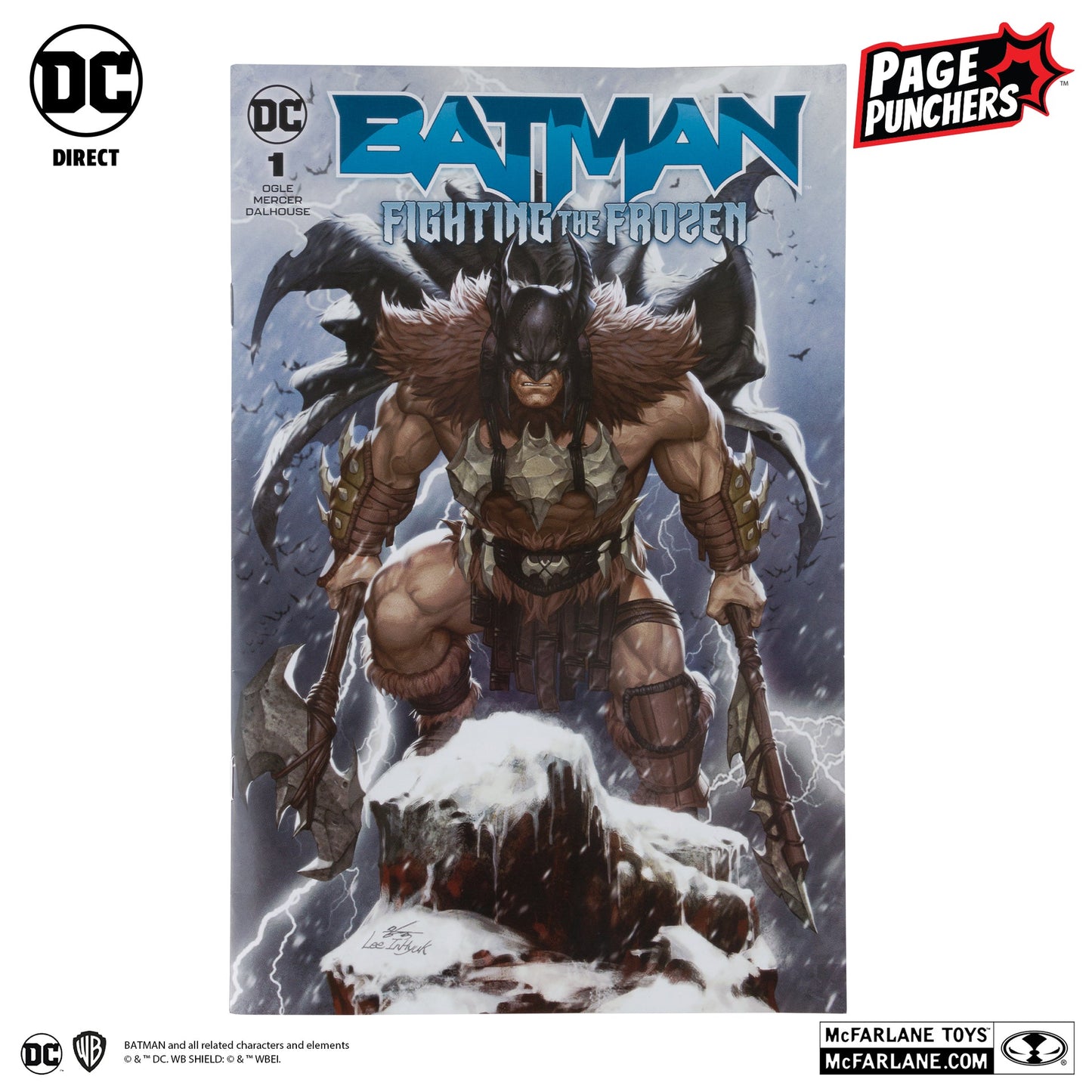 Batman Figure with Comic Batman: Fighting The Frozen (Page Punchers)