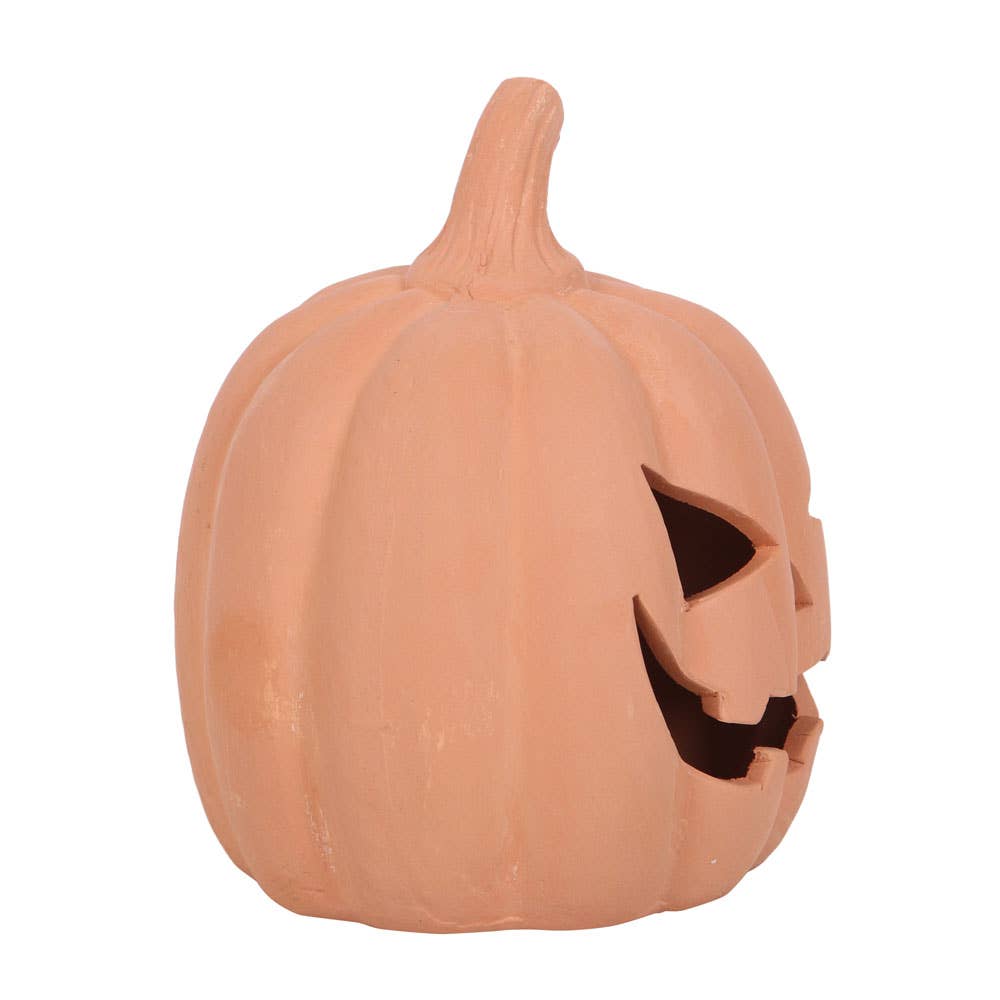 Citrouille d'Halloween en terre cuite 12,5 cm