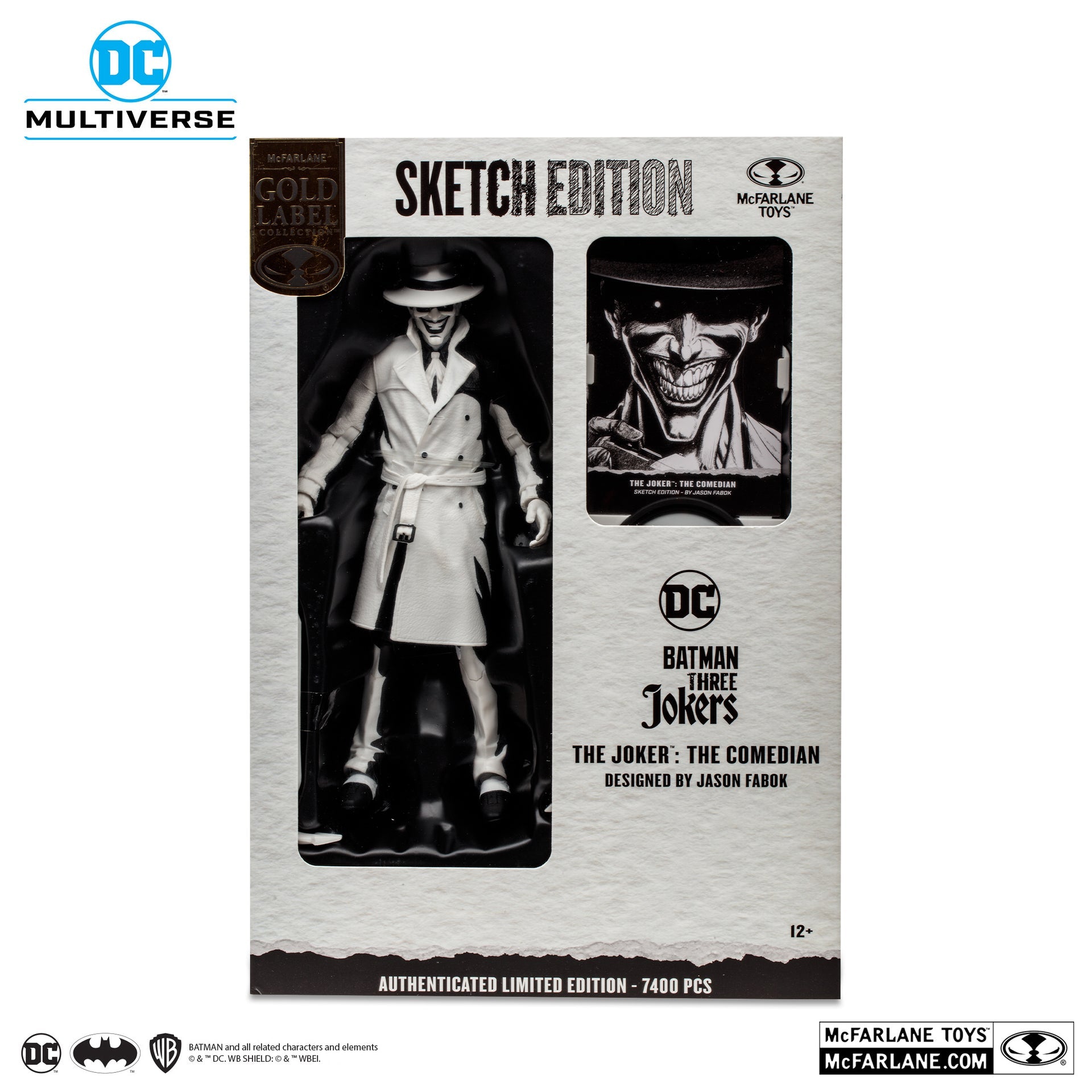 the joker designed by jason fabok sketch edition gold label mcfarlane toys