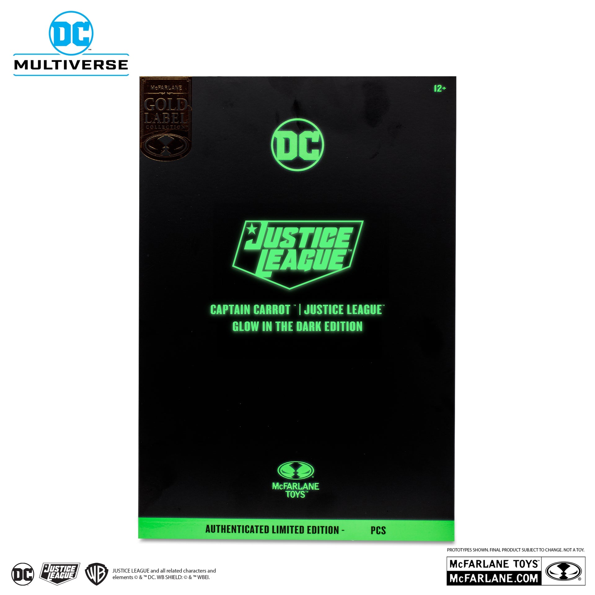 captain carrot justice league incarnate glow in the dark edition gold label mcfarlane toys