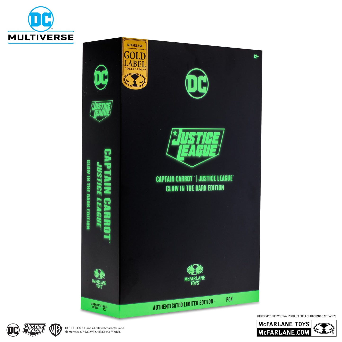 captain carrot justice league incarnate glow in the dark edition gold label mcfarlane toys