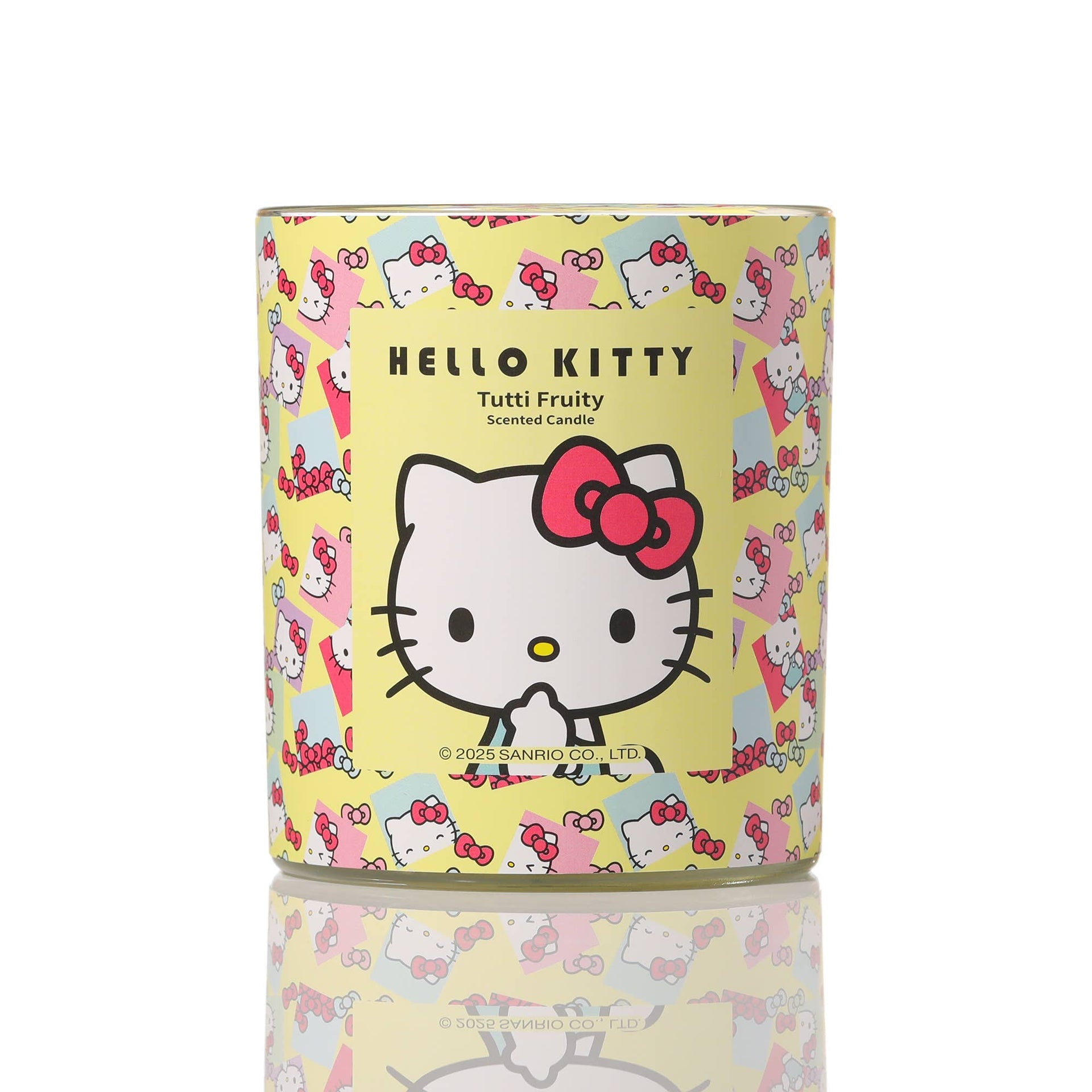 Hello Kitty Original Print Yellow Candle, Tutti Frutti Perfume