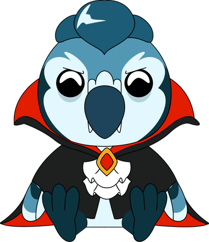 Vampir-Blaumeisen-Plüschtier (23 cm)