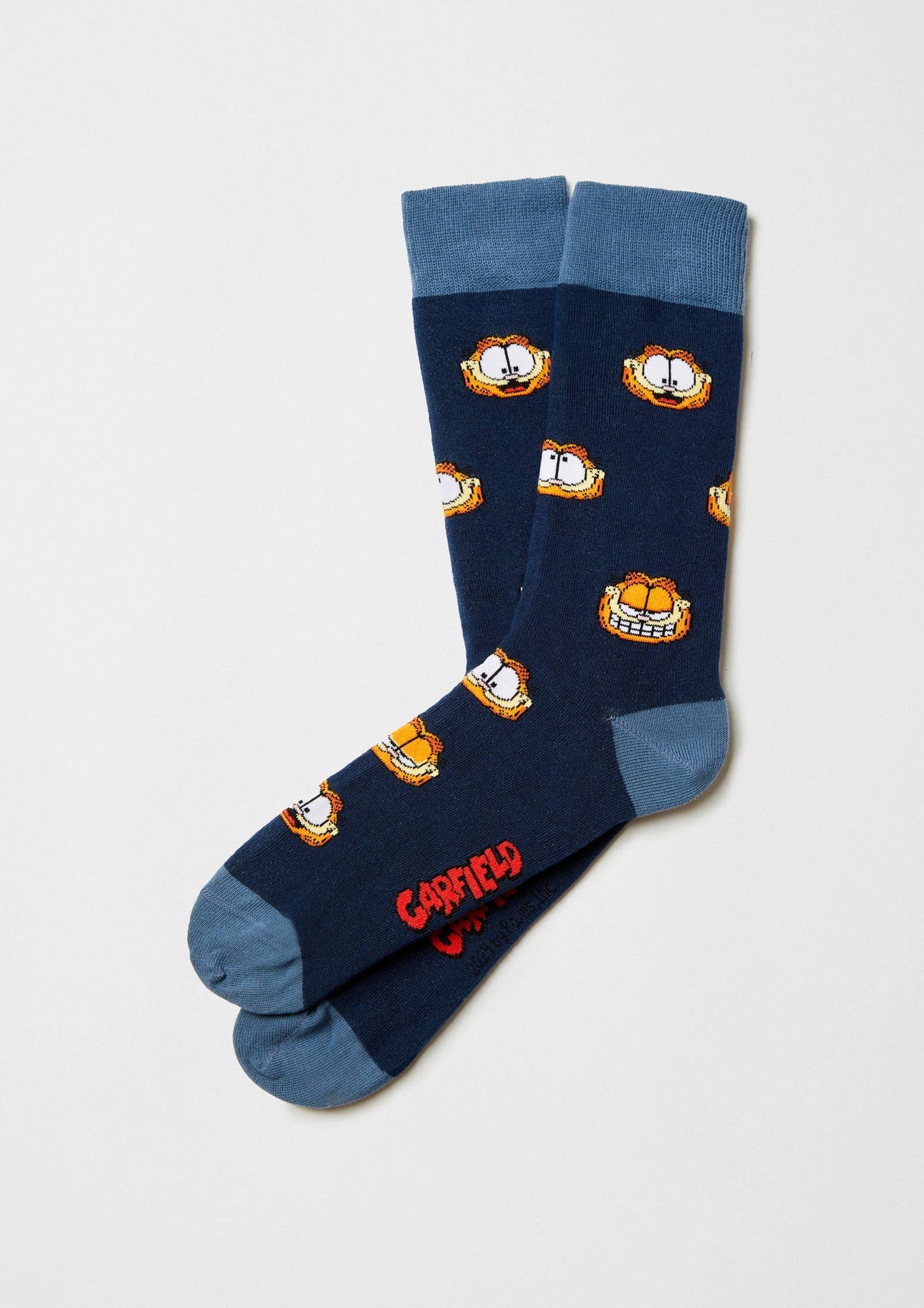 BeGarfield Faces Navy Socken