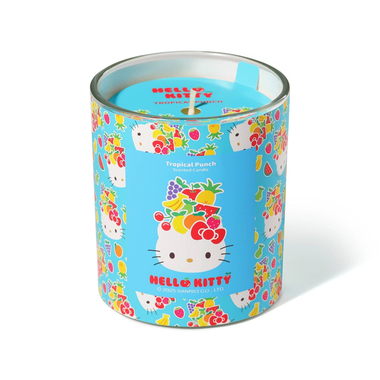Bougie Bleue Imprimé Original Hello Kitty, Parfum Punch Tropical