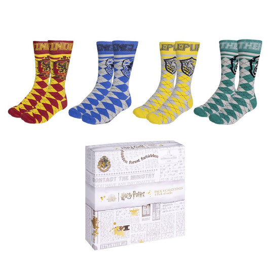 Pack 4 Paires de Chaussettes Harry Potter - 4 Maisons