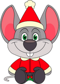 Chuck E. Cheese Christmas Edition Plush (9in)