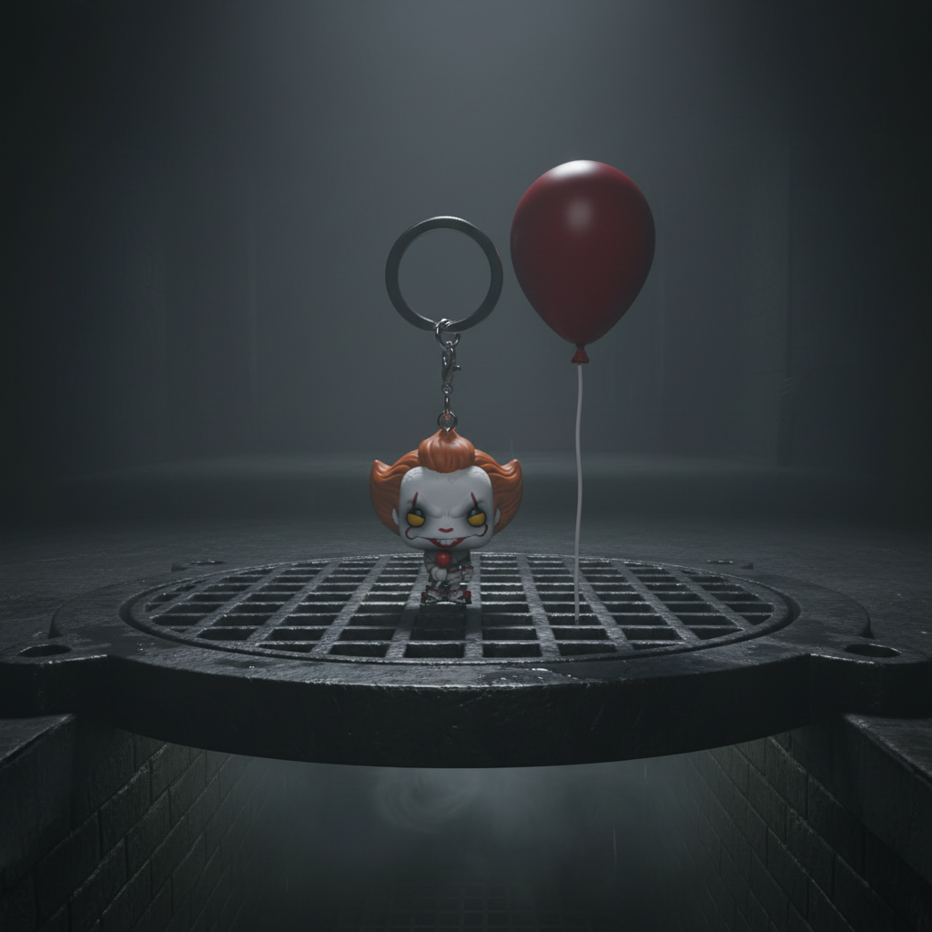Přívěsek na klíče Pop! Pennywise s červeným balónkem 