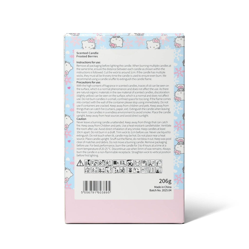 Hello Kitty Seasons scented candle, Frosted Berries, 3D lid
