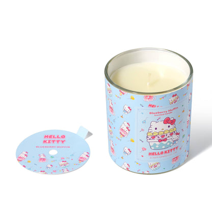 Bougie Imprimé Original Hello Kitty, Parfum Muffin aux Myrtilles