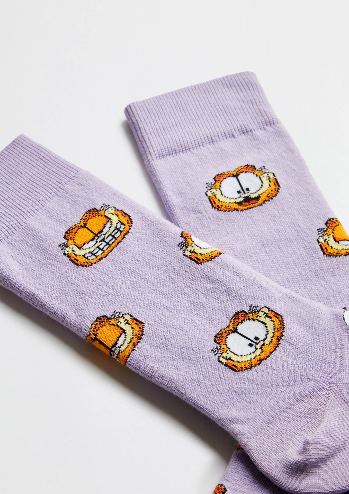 Chaussettes BeGarfield Faces Mauve