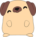 Dude Dan's Pug Sticker (6in)