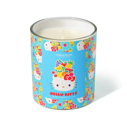 Bougie Bleue Imprimé Original Hello Kitty, Parfum Punch Tropical