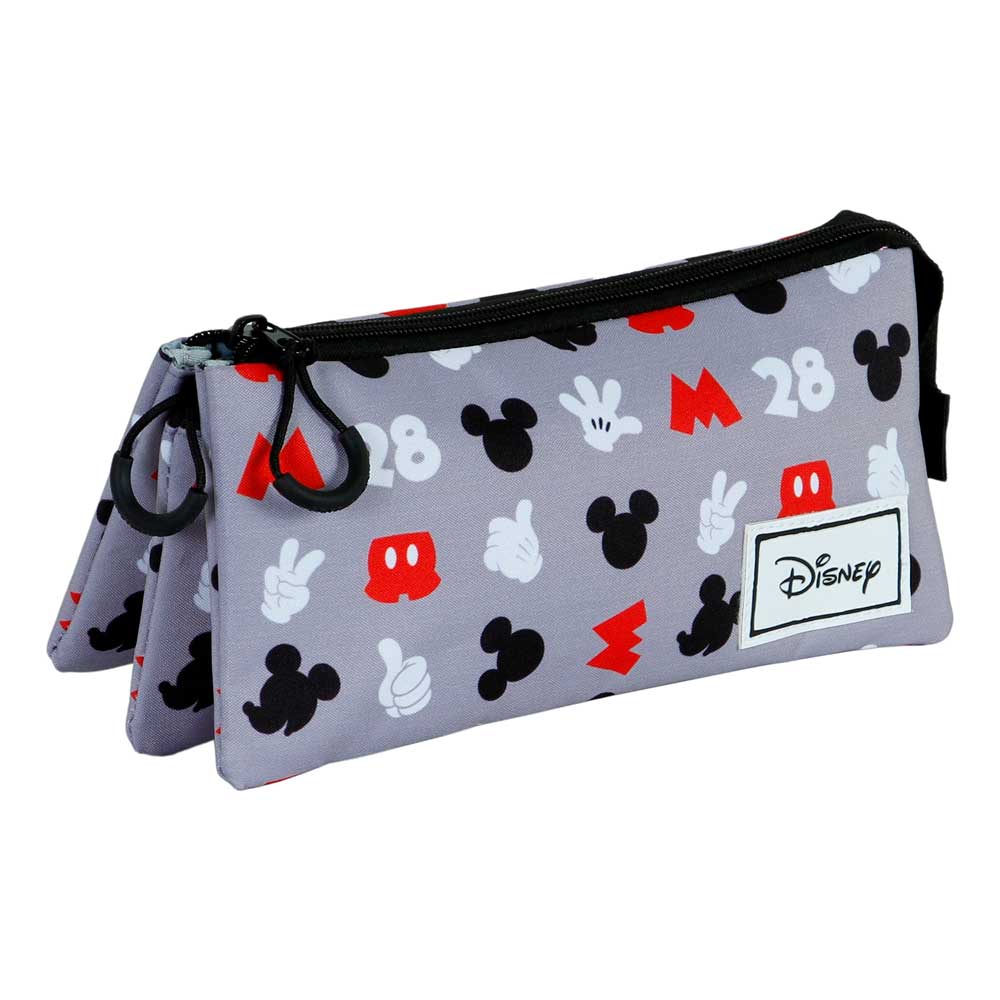 Mickey Mouse Grey-FAN 2.0 Dreifach-Federmäppchen