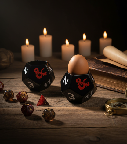 Coquetier en forme de dés Dungeons & Dragons D20