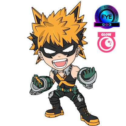 Im Dunkeln leuchtender Katsuki Bakugo