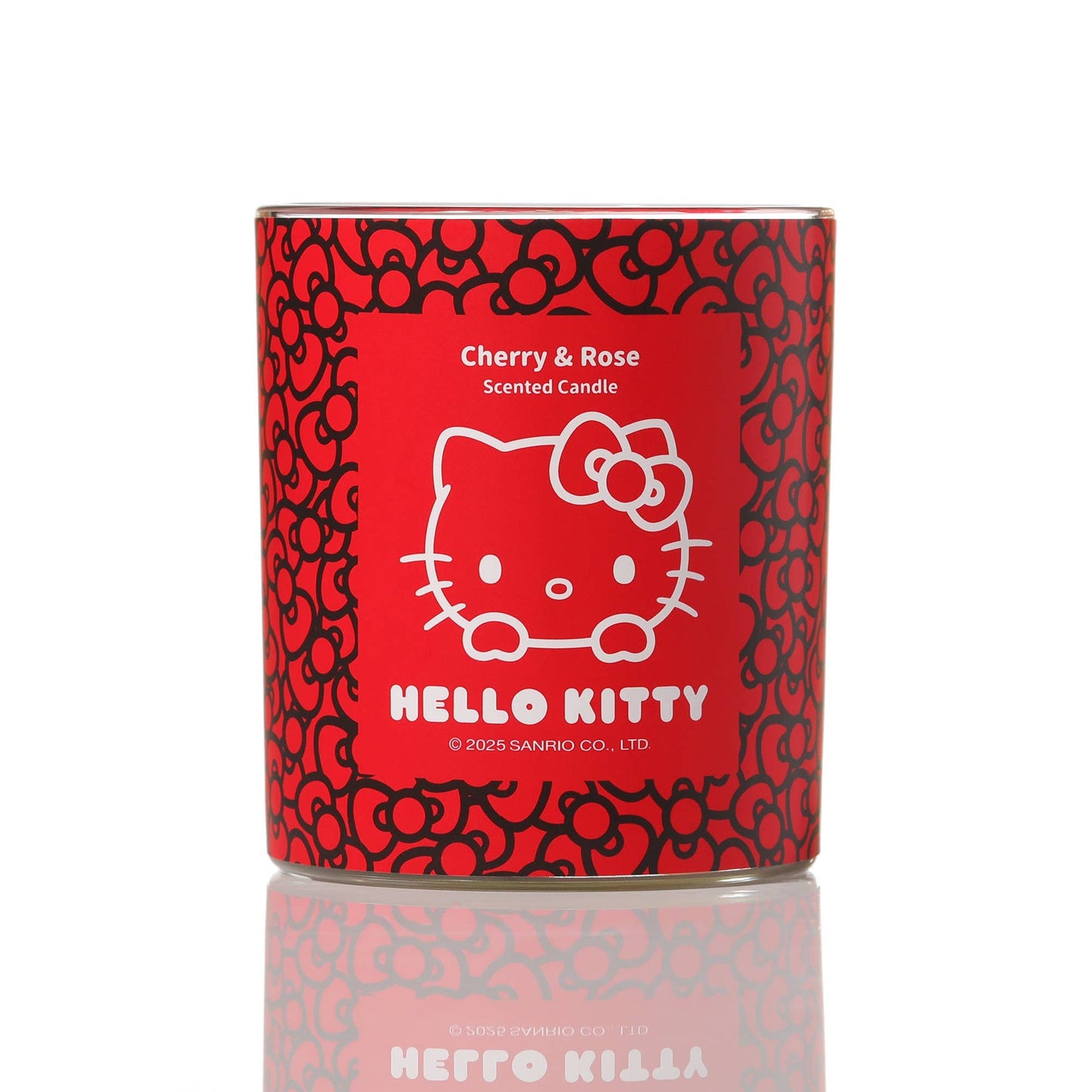 Bougie Rouge Imprimé Original Hello Kitty, Parfum Cerise & Rose