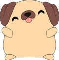 Dude Dans Pug Blep Sticker (6in)