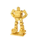 MetalEarth: TRANSFORMERS/BUMBLEBEE en Or 4.5x3.1x8.7cm, maquette 3D en métal avec 2 feuilles, sur carte 12x17cm, 14+