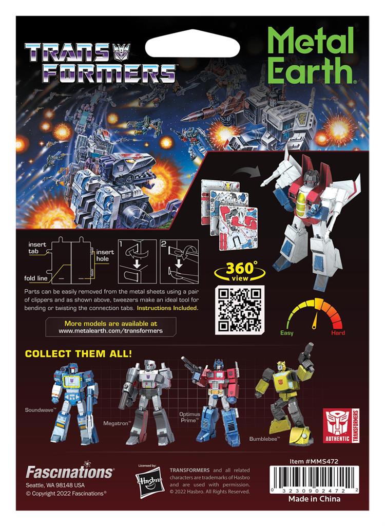 transformers-starscream-metal-earth