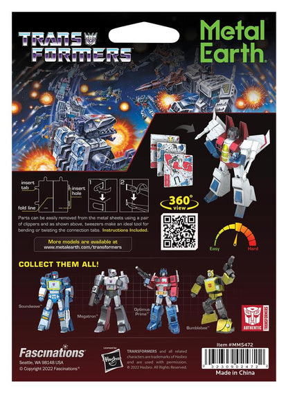 transformers-starscream-metal-earth