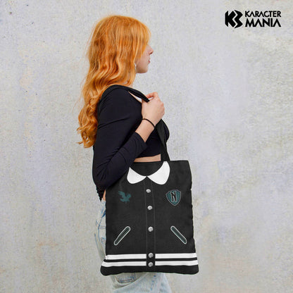 Wednesday Varsity Einkaufstasche, Schwarz