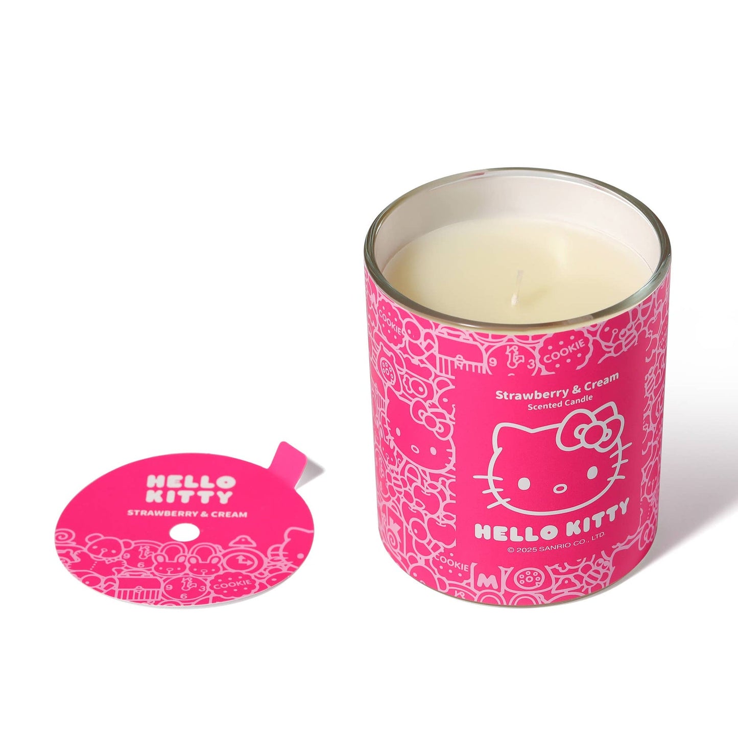 Originale Hello Kitty Duftkerze mit Erdbeer-Sahne-Duft