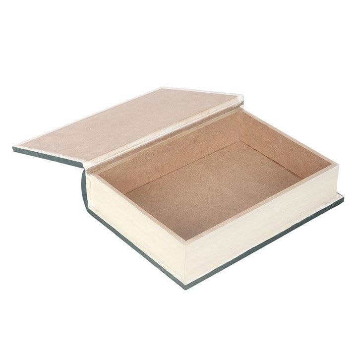 Boîte de rang ement en forme de livre de sorcière verte