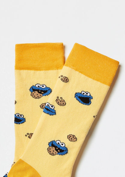 Chaussettes BeSesameStreet Cookie Monster Jaune