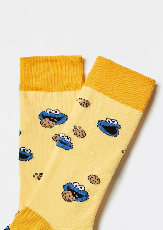 Chaussettes BeSesameStreet Cookie Monster Jaune